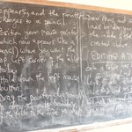 Black board teaching on how