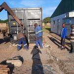 A shipping container arrives at Mzuzu University 2021